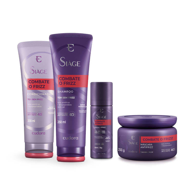 Combo Siàge Combate o Frizz (4 itens) | Eudora (BR)