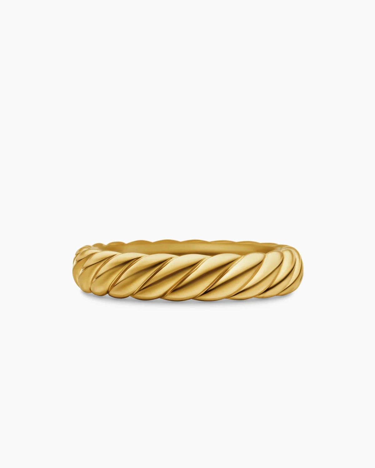 David Yurman | Sculpted Cable Band Ring in 18K Yellow Gold, 4.6mm | David Yurman