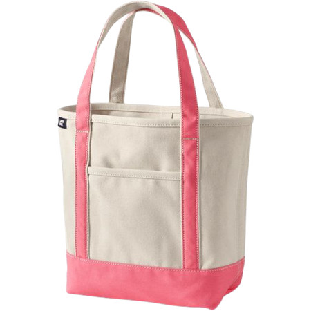 Medium Natural 5 Pocket Open Top Canvas Tote Bag | Lands' End (US)