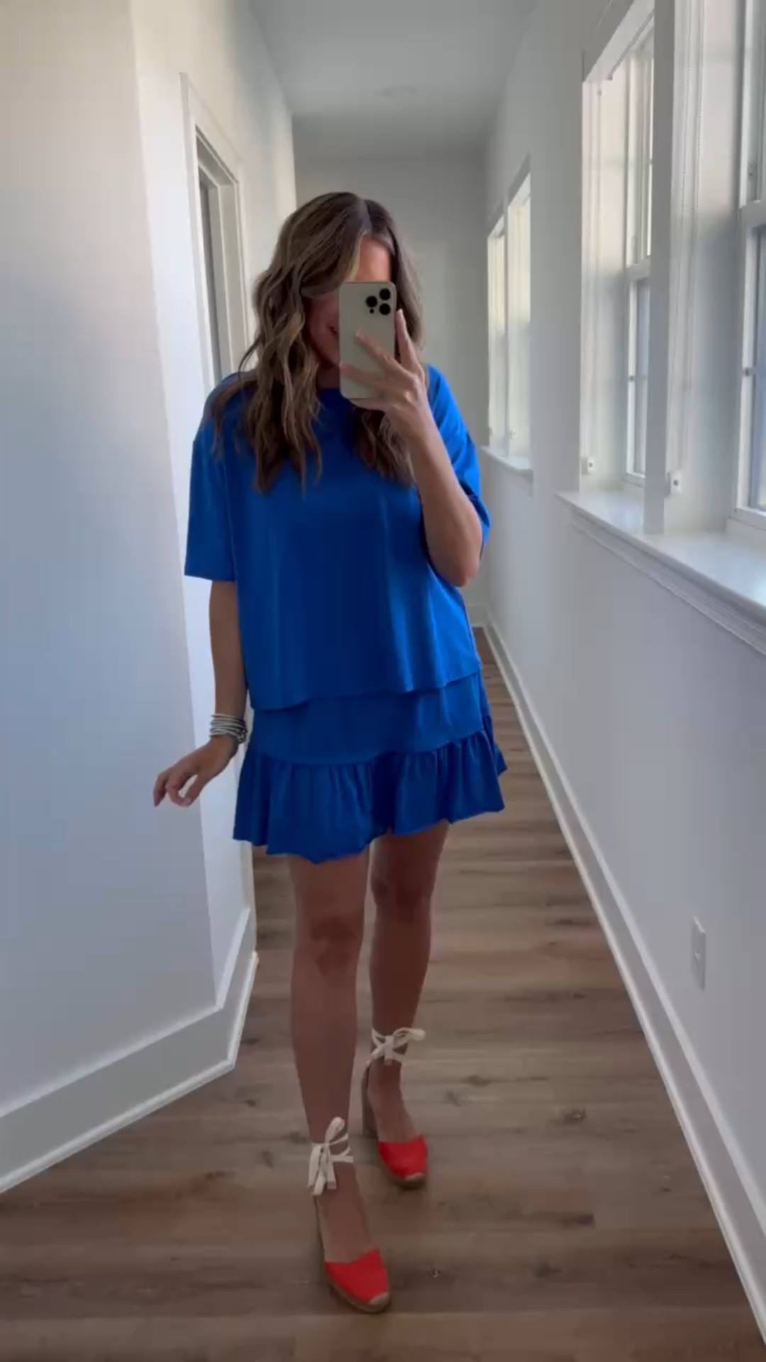The perfect comfy look for the 4th of July. I love an athleisure look that you can elevate with a shoe change. This is the perfect outfit to pack for an easy vacation outfit! In a medium in both pieces. Shop dandy, Amazon, athleisure, patriotic, summer outfit, vacation outfit

#LTKSummerEdit #LTKStyleTip #LTKFindsUnder50