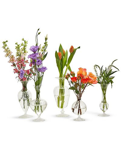 Verre Set of 5 Fluted Vases | Gilt & Gilt City