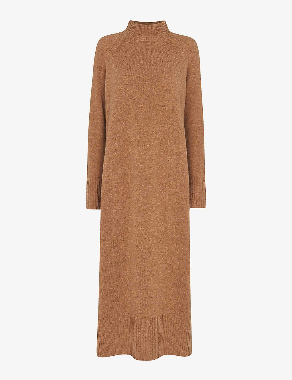 Funnel-neck wool midi dress | Selfridges
