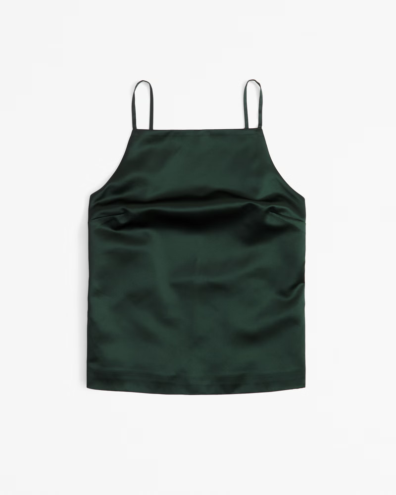 Women's Satin Open-Back Apron Top | Women's Party Collection | Abercrombie.com | Abercrombie & Fitch (US)