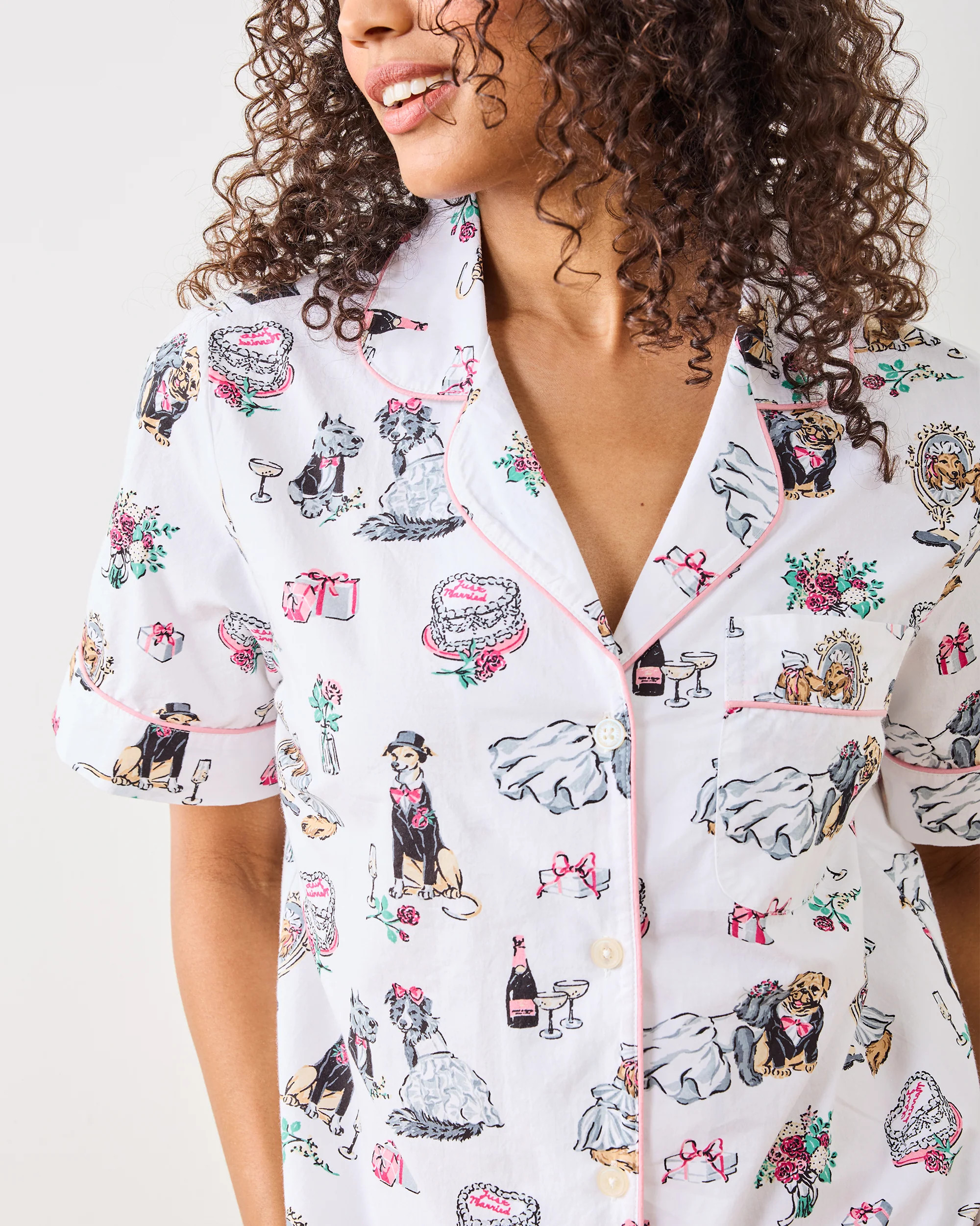 Fur Ever Yours - Women's Organic Cotton Short PJ Set - Cloud | Printfresh