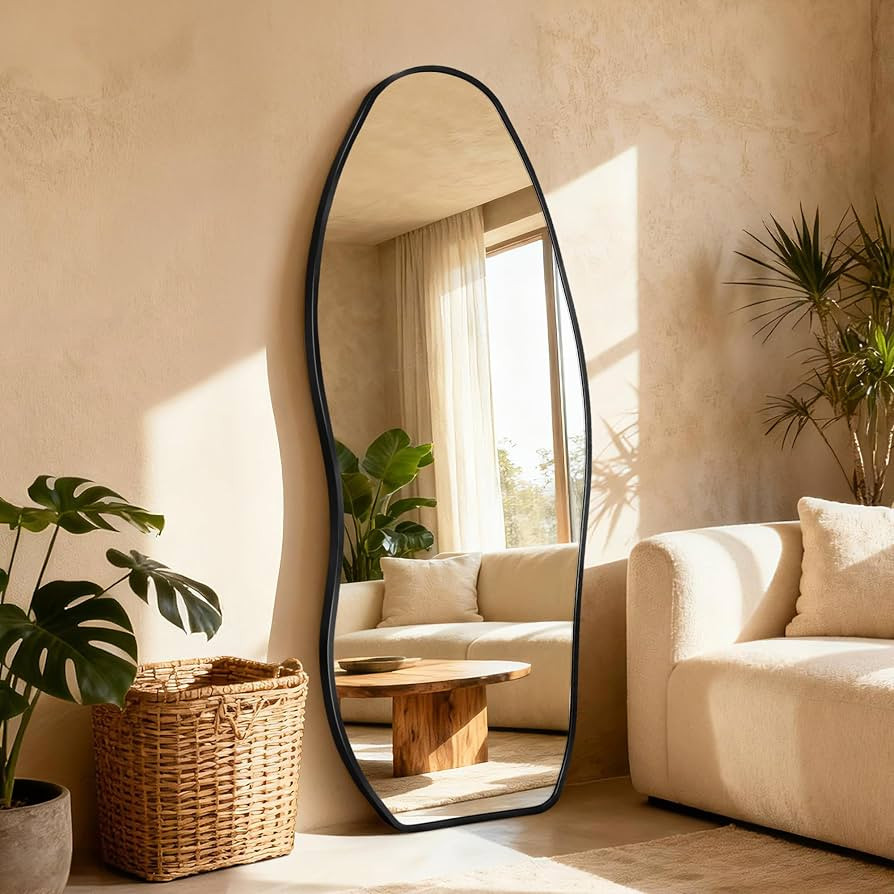 Dorlicecass Mirror Full Length - Irregular Full Body Mirror Standing or Leaning or Wall Hanging 6... | Amazon (US)