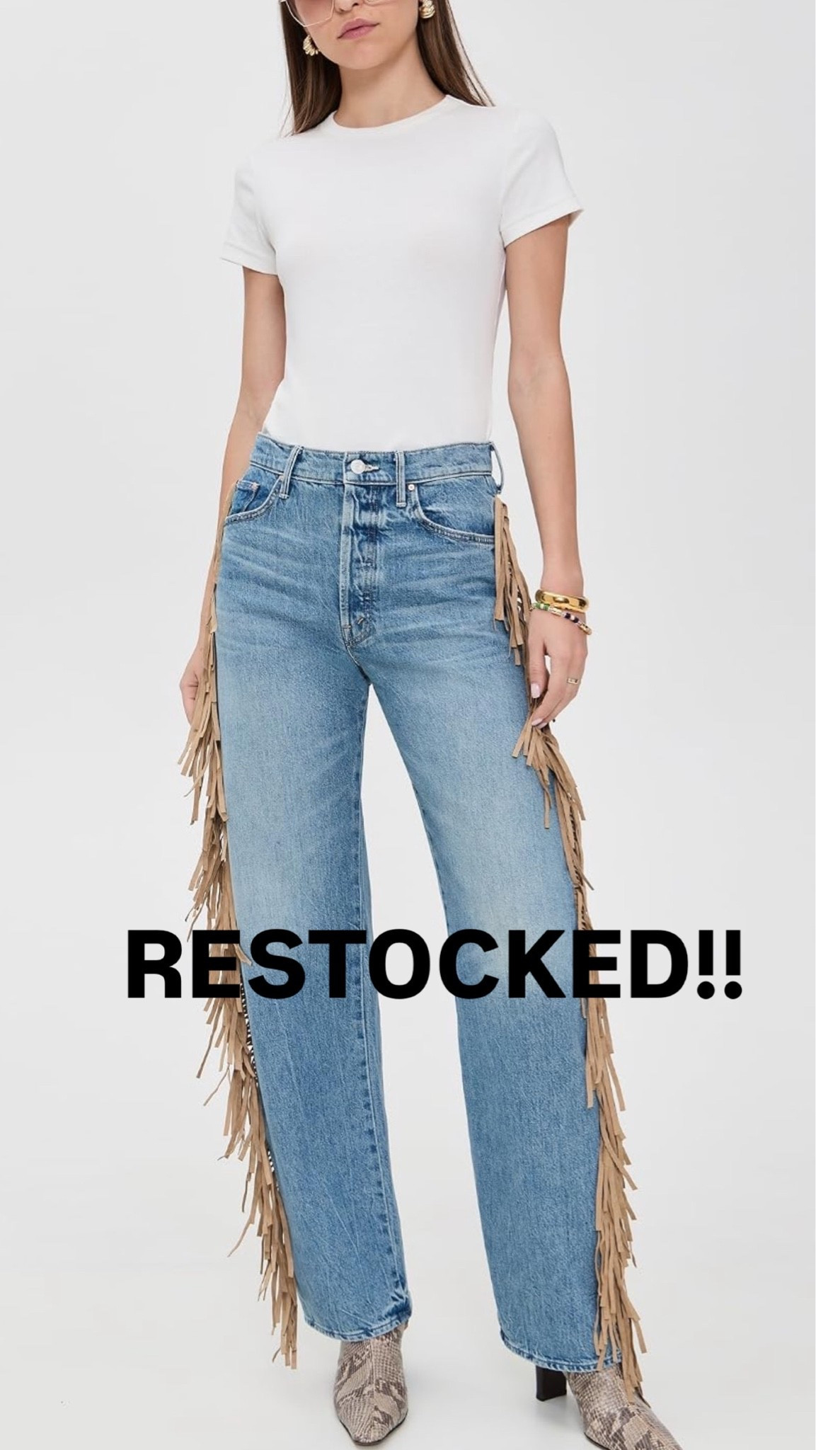 These have been the hottest jeans and they have been sold out everywhere! I don’t know how this happened, but I found them fully restocked only on this website. If you love them hurry because I’m certain they will sell out again. I own and love them, they run TTS. ￼

#LTKootd #LTKOver40 #LTKdayinmylife