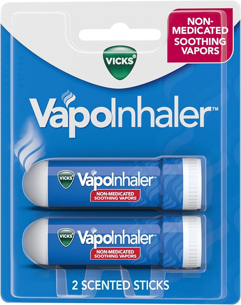 Vicks VapoInhaler, On-the-Go Portable Nasal Inhaler, Non-Medicated, With Refreshing Vicks Vapors,... | Amazon (US)