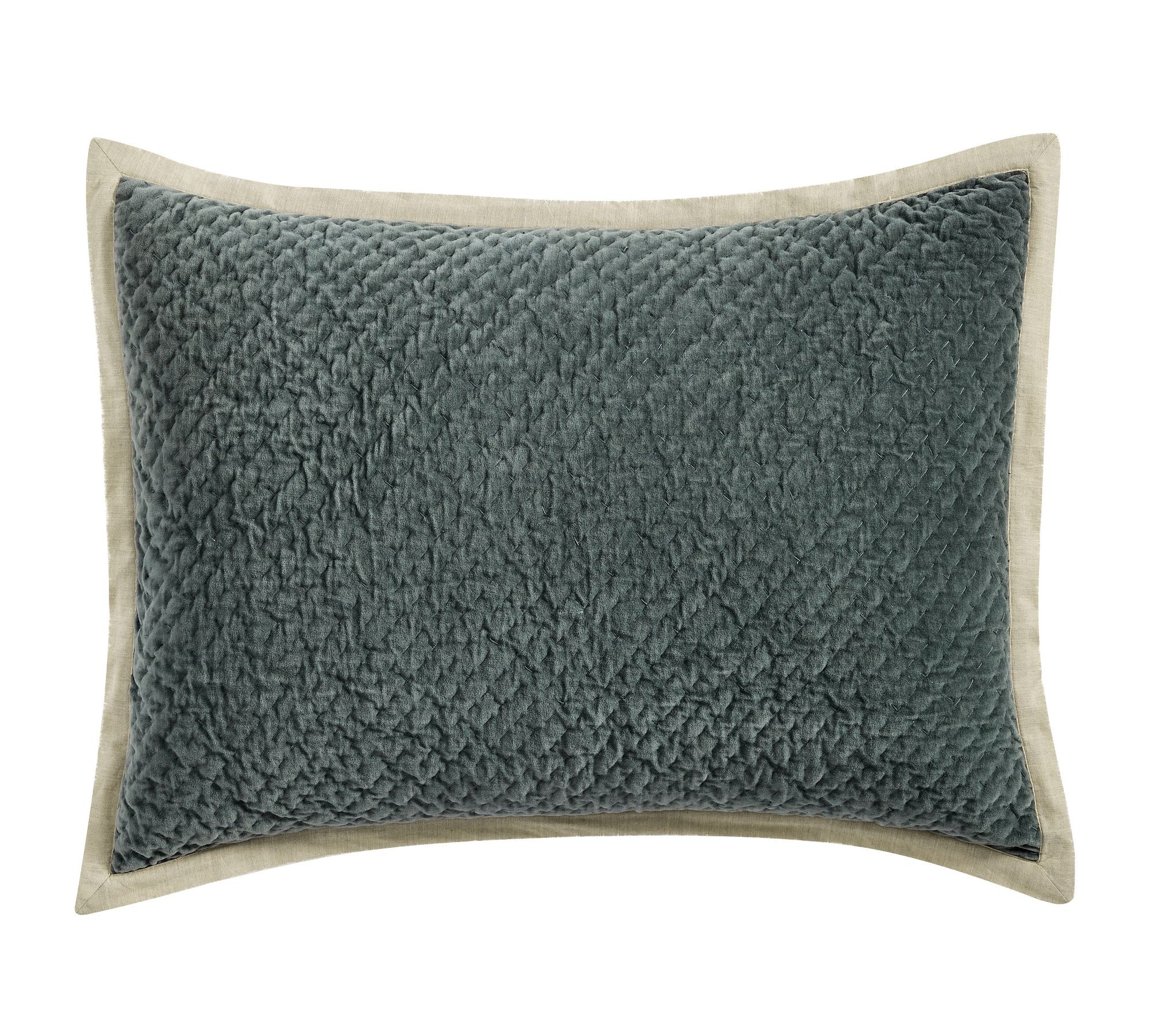Cross Stitch Velvet Quilted Sham | Pottery Barn (US)