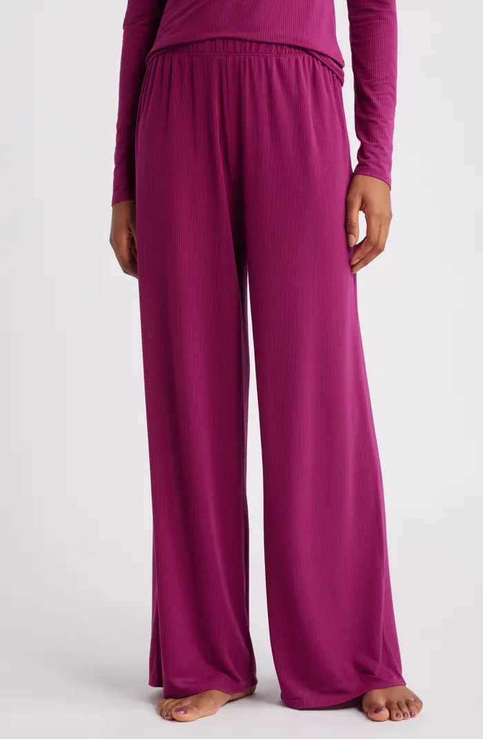 Dreamy Rib Wide Leg Pajama Pants | Nordstrom