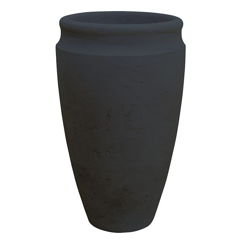 Japi Black Antique Tall Outdoor Planter, Large | At Home