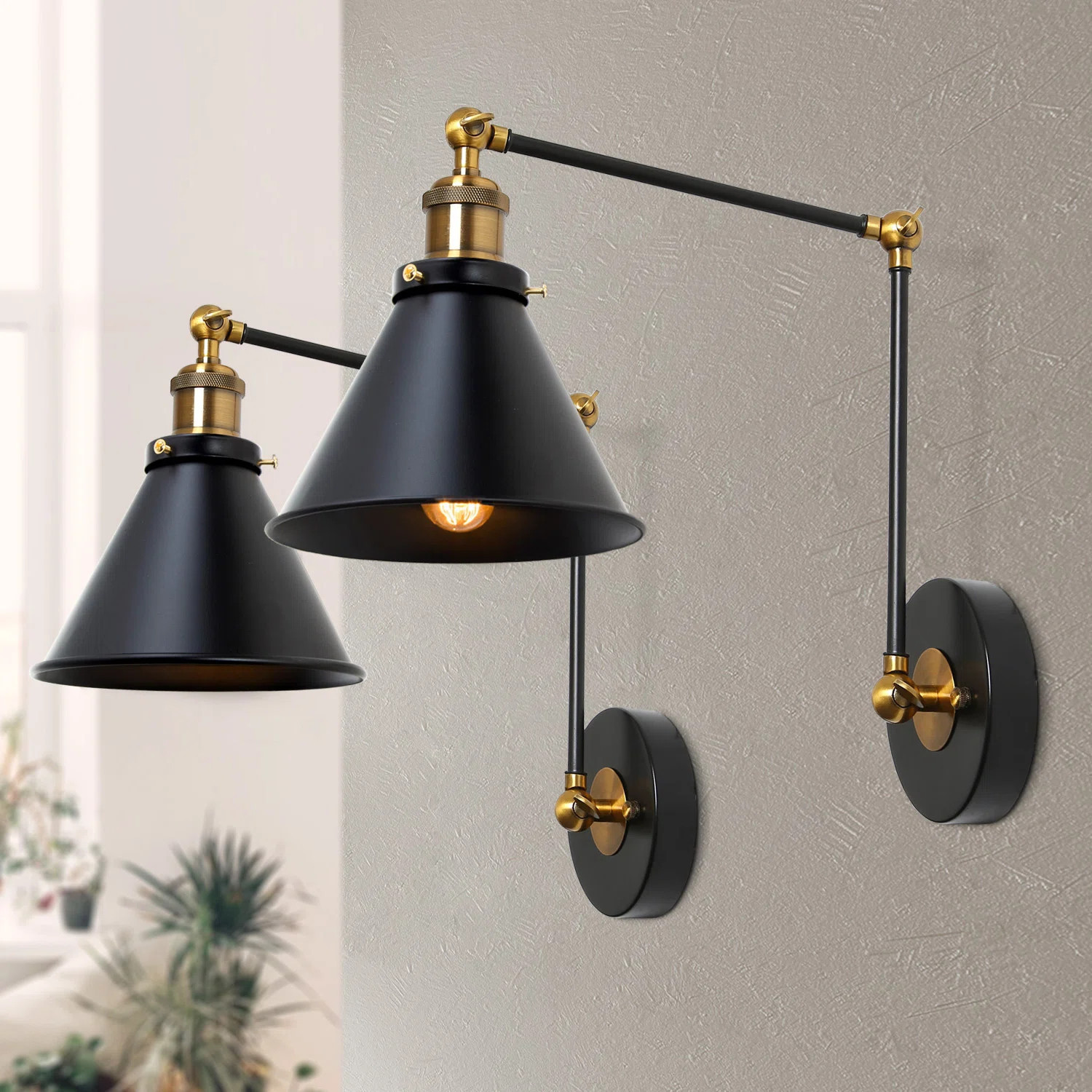 Lateefah 1 - Light Dimmable Plug-in Swing Arm (Set of 2) | Wayfair North America