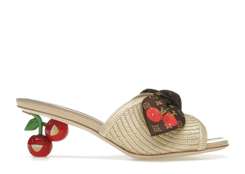 Women's Louis Vuitton Cherie Mule x Takashi Murakami Raffia Sneakers | StockX