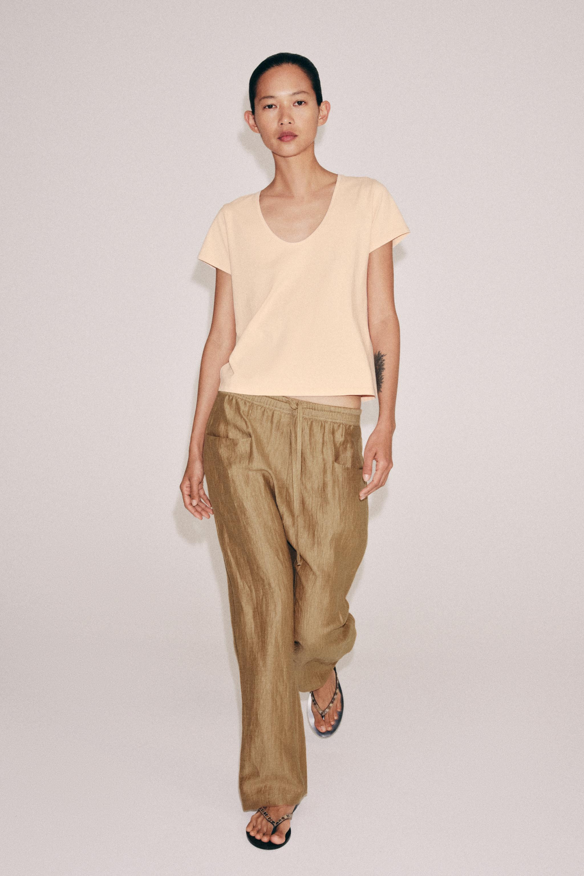 LINEN BLEND TROUSERS ZW COLLECTION | Zara UK