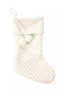 Ivory Knit Stocking | Belk