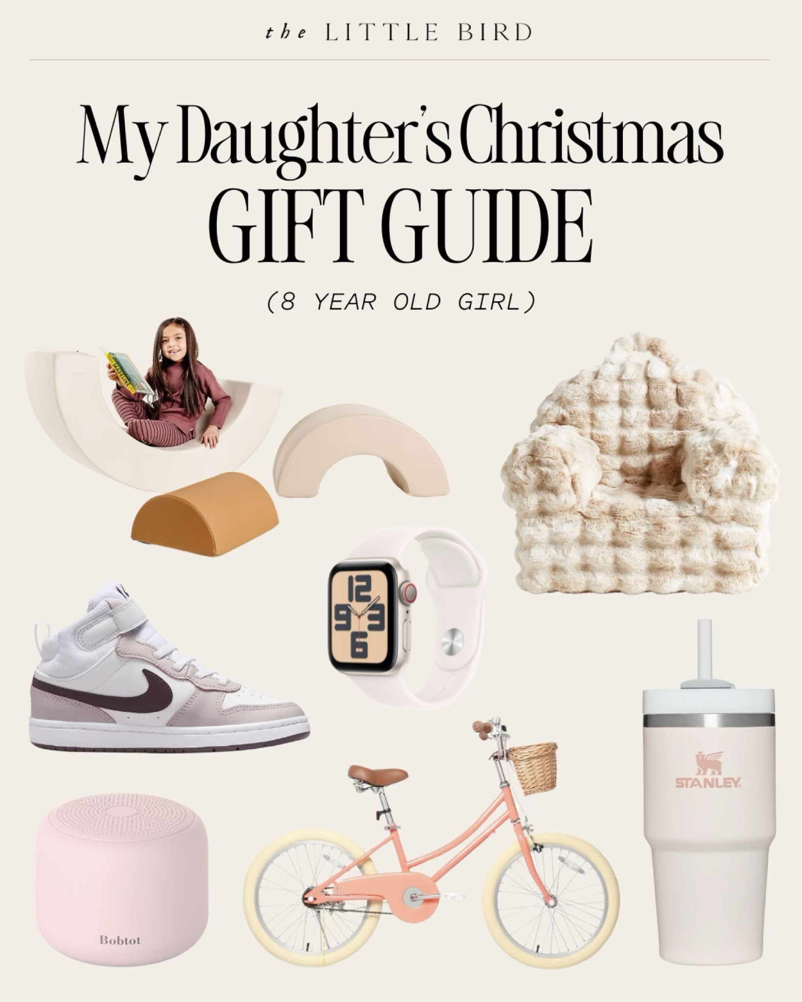 Christmas gift ideas for 7 - 10 year old girls! 🎁 From cozy chairs and balance blocks to stylish sneakers and a classic bike, these picks are perfect for active, imaginative girls. Whether she’s exploring outdoors, jamming to tunes, or relaxing in style, this gift guide will help to bring big smiles on Christmas morning. 

Gifts for girls, gifts for kids, Christmas gift guide, stylish girl, bougie, boujee, kids gifts, Santa, holiday gift

#LTKHoliday #LTKGiftGuide #LTKKids