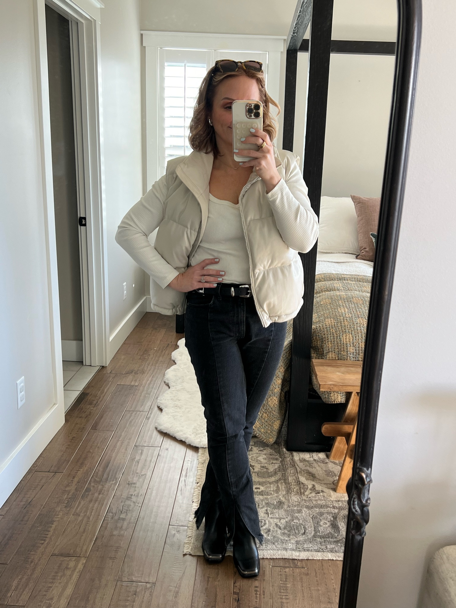 OOTD love this vest!! It’s super soft! True to size, I’m wearing a small. 

Aritzia madewell Abercrombie love 

#LTKsalealert #LTKMostLoved #LTKSeasonal