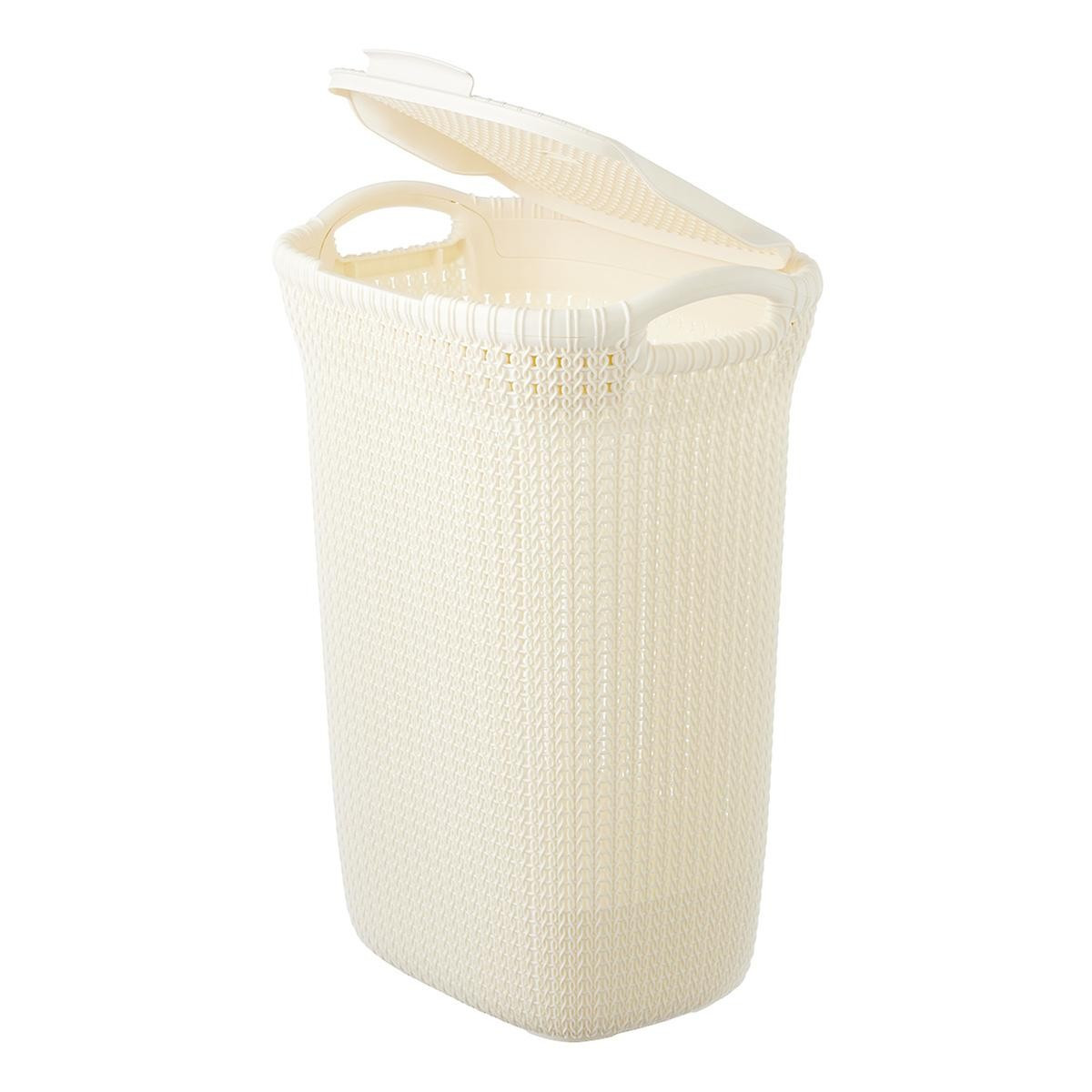 Curver Cream Knit Laundry Hamper | The Container Store