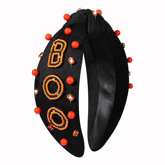 Halloween Headband for Women Halloween Hair Accessory Rhinestone Beaded Candy Corn Spider Pumpkin... | Amazon (US)