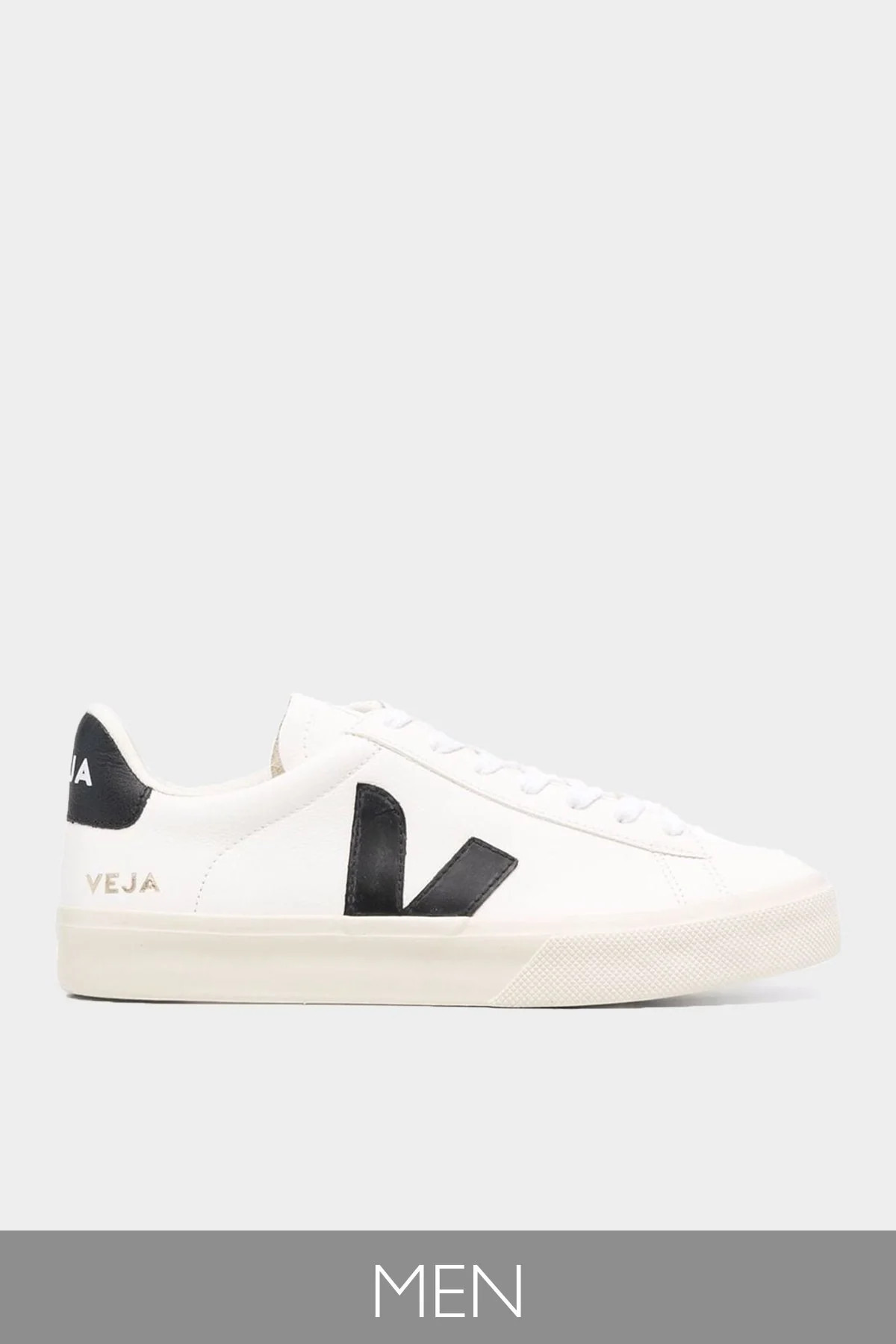 Campo Chromefree Leather Men Sneaker in White and Black - EU 45 (US 11.5) | Shop Olivia