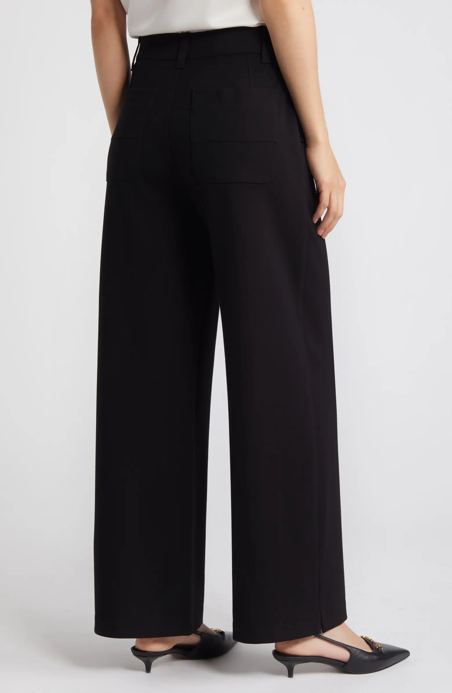 Whitney 'Ab'Solution Skyrise Flat Front Wide Leg Pants | Nordstrom
