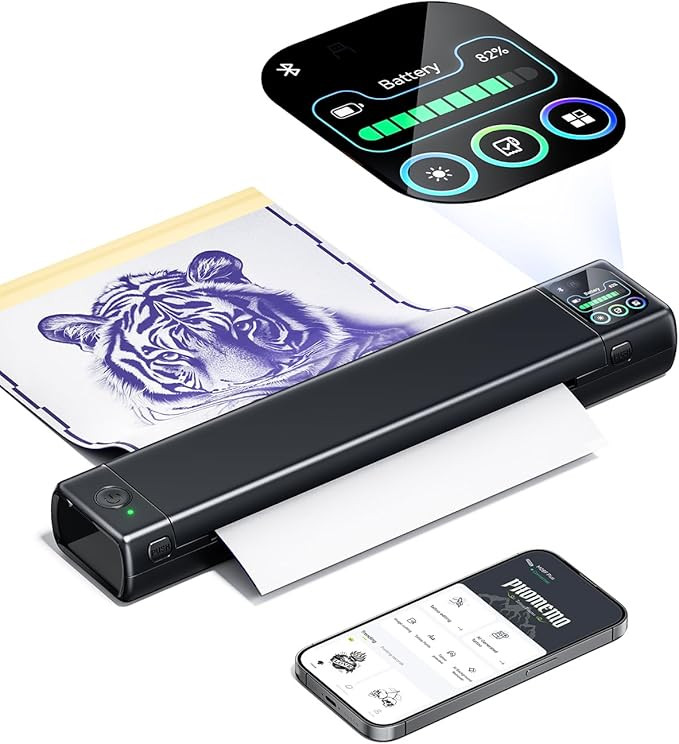 Phomemo M08F Plus Tattoo Stencil Printer with Touchscreen, Bluetooth Tattoo Printer Machine with ... | Amazon (US)