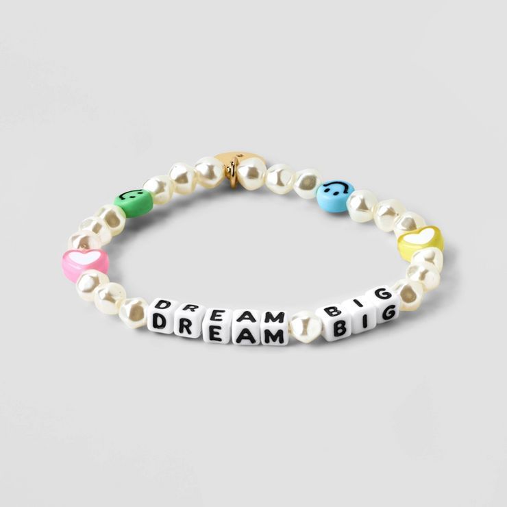 Dream Big Beaded Bracelet - Little Words Project White | Target