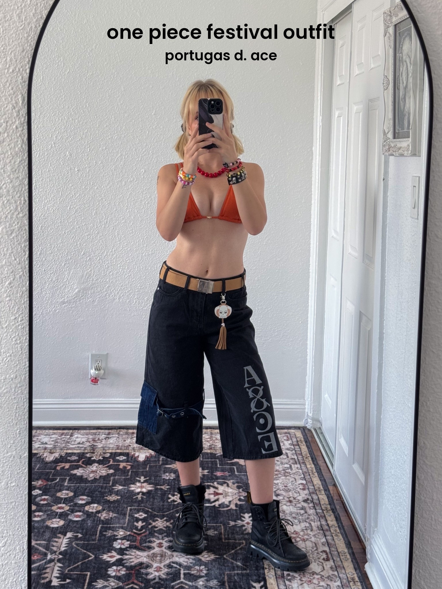 one piece themed festival outfit - portugas d. ace 🔥 

my boots are the dr martin tarik boots, but they don’t sell them anymore! i linked similar options 🖤

#LTKFestival