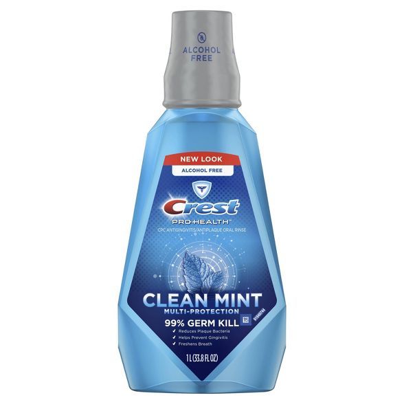 Crest Pro-Health Multi-Protection Alcohol Free Mouthwash Clean Mint - 33.8 fl oz | Target