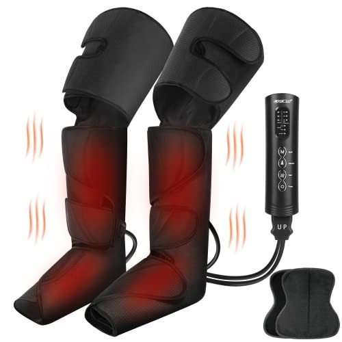 CINCOM Leg Massager, Leg Compression Massager with Heat for Circulation and Pain Relief Air Compression Foot Calf Thigh Massager with Handheld Controller | Amazon (US)