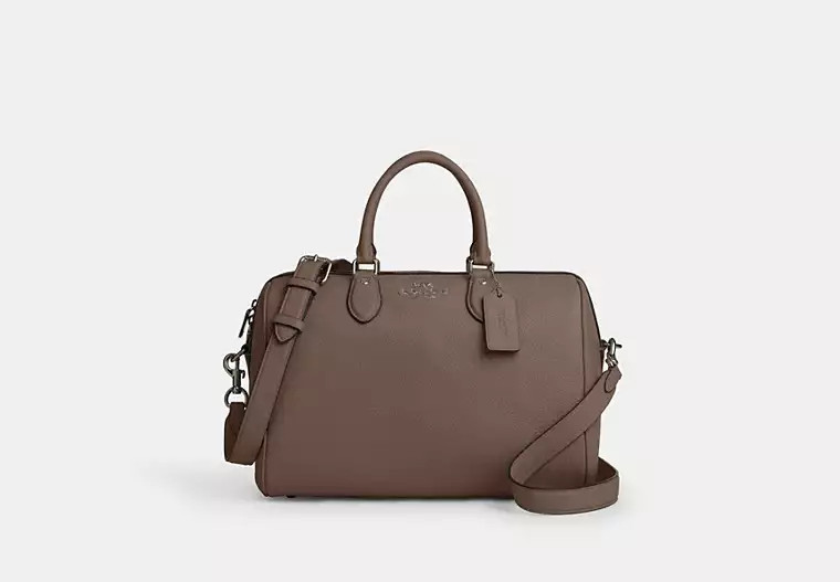Coach Outlet Rowan Satchel Bag - Grey, Size: Large | Coach Outlet US