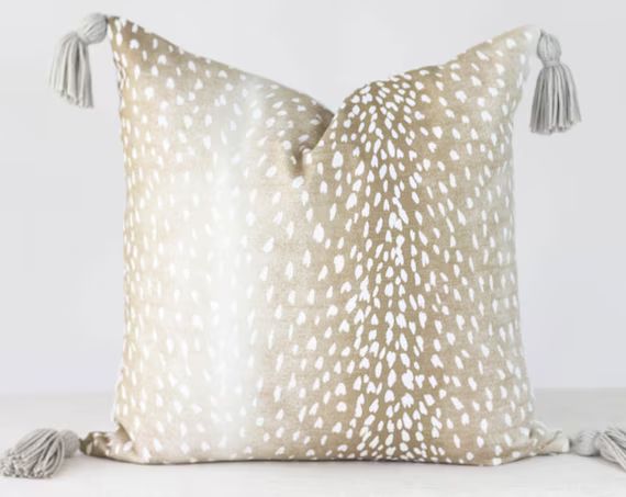 Antelope tassel throw pillow Antelope Pillow Cover Animal | Etsy | Etsy (US)