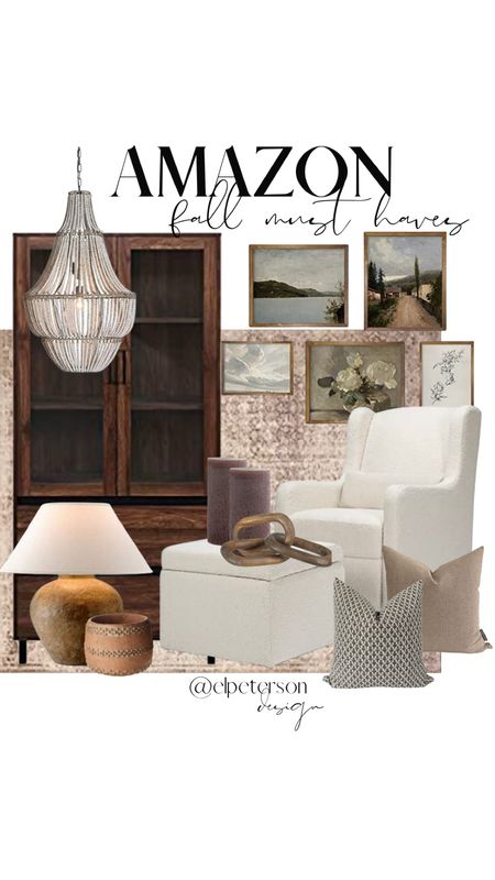 Living Room Decor
Accent chair 
Lamp 
Area Rug 
Cabinet 
Wood chain 
Home decor 


#LTKhome #LTKunder100 #LTKunder50