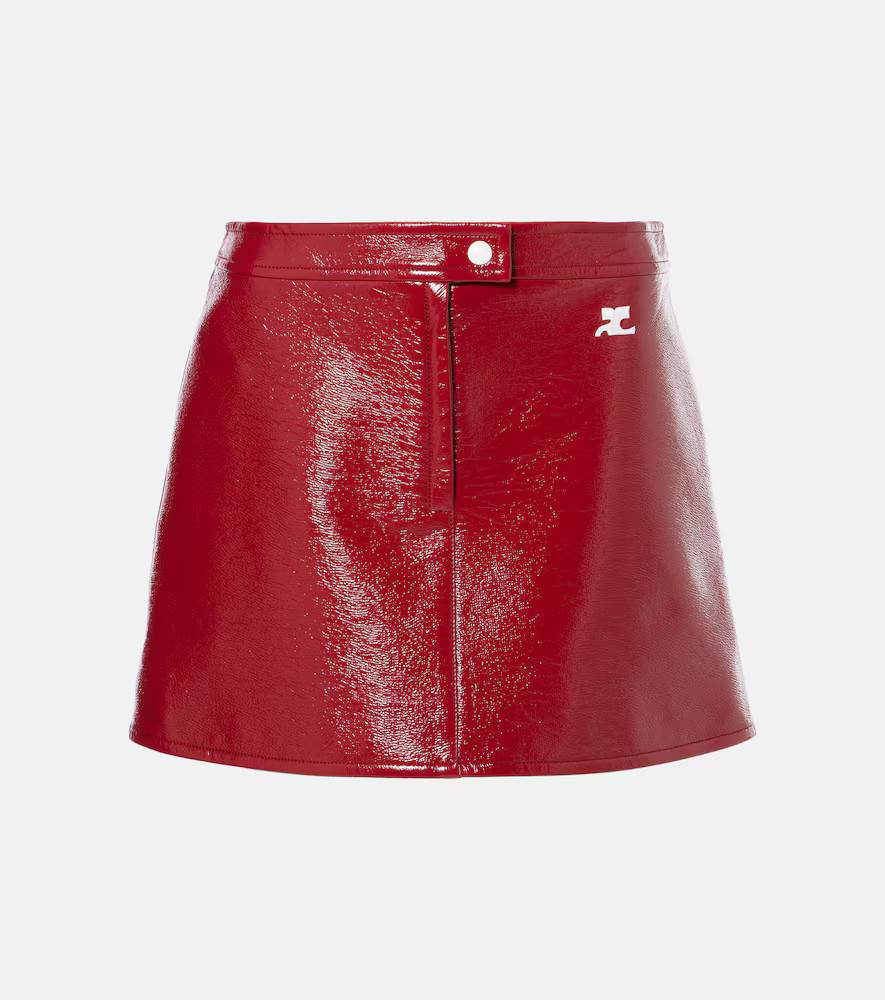 CourrÃ¨ges Reedition vinyl miniskirt | Mytheresa (US/CA)
