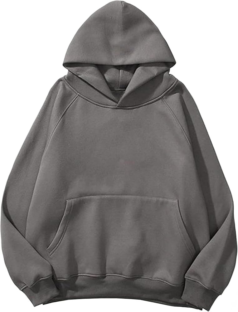 SAFRISIOR Oversized Hoodies for Women and Men Couples Fleece Basic Solid Hooded Sweatshirt Pullov... | Amazon (US)