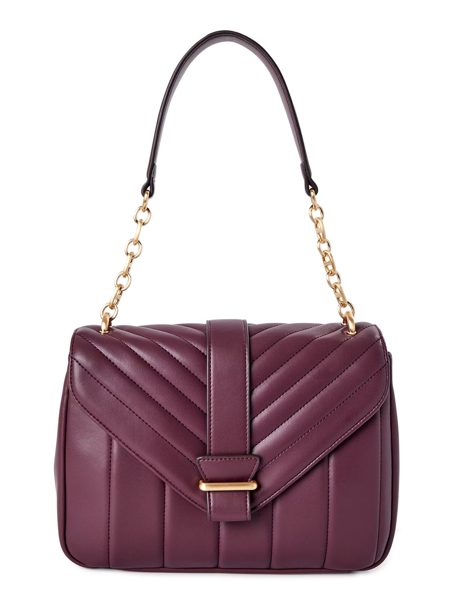 Time and Tru Women's Women's Mimi Satchel Bag, Crushed Plum - Walmart.com | Walmart (US)