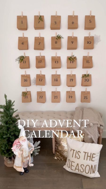 DIY Advent Calendar! 
Circuit cardstock, wooden clothespins, picture hanging stripes, glass jars, brown papers. 


#LTKHoliday #LTKfindsunder50 #LTKhome