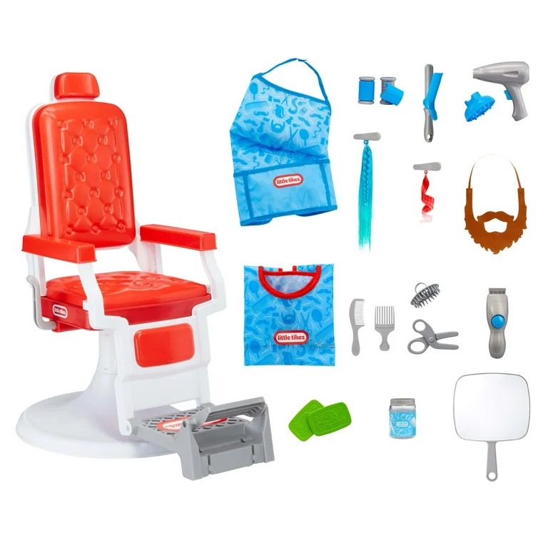 Little Tikes Hair Salon Beauty Set with 20 Accessories, Pretend Play Barber Shop Stylist, for Boy... | Walmart (US)