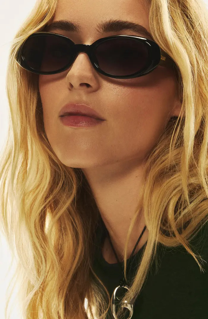 Felt Cute 52mm Gradient Small Oval Sunglasses | Nordstrom