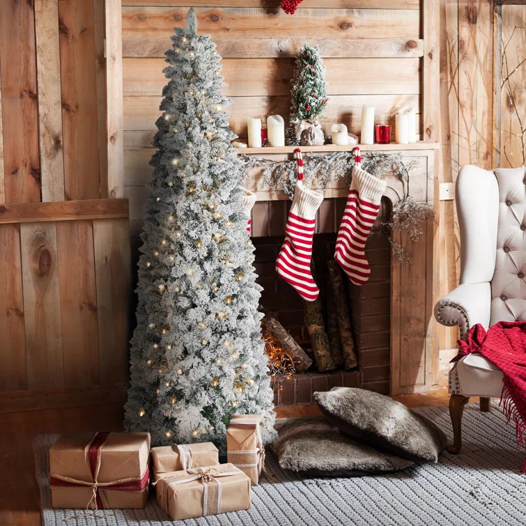 Lighted Artificial Pine Christmas Tree | Wayfair North America