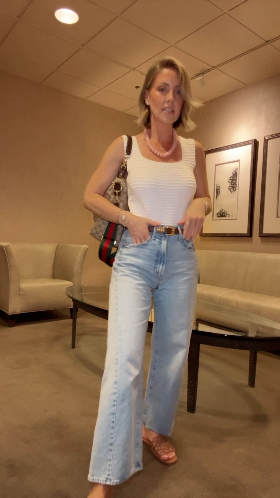 Small Amazon tank / 24 jeans (I sized down one) / sandals are fire to size

#LTKootd #LTKOver40 #LTKPetite