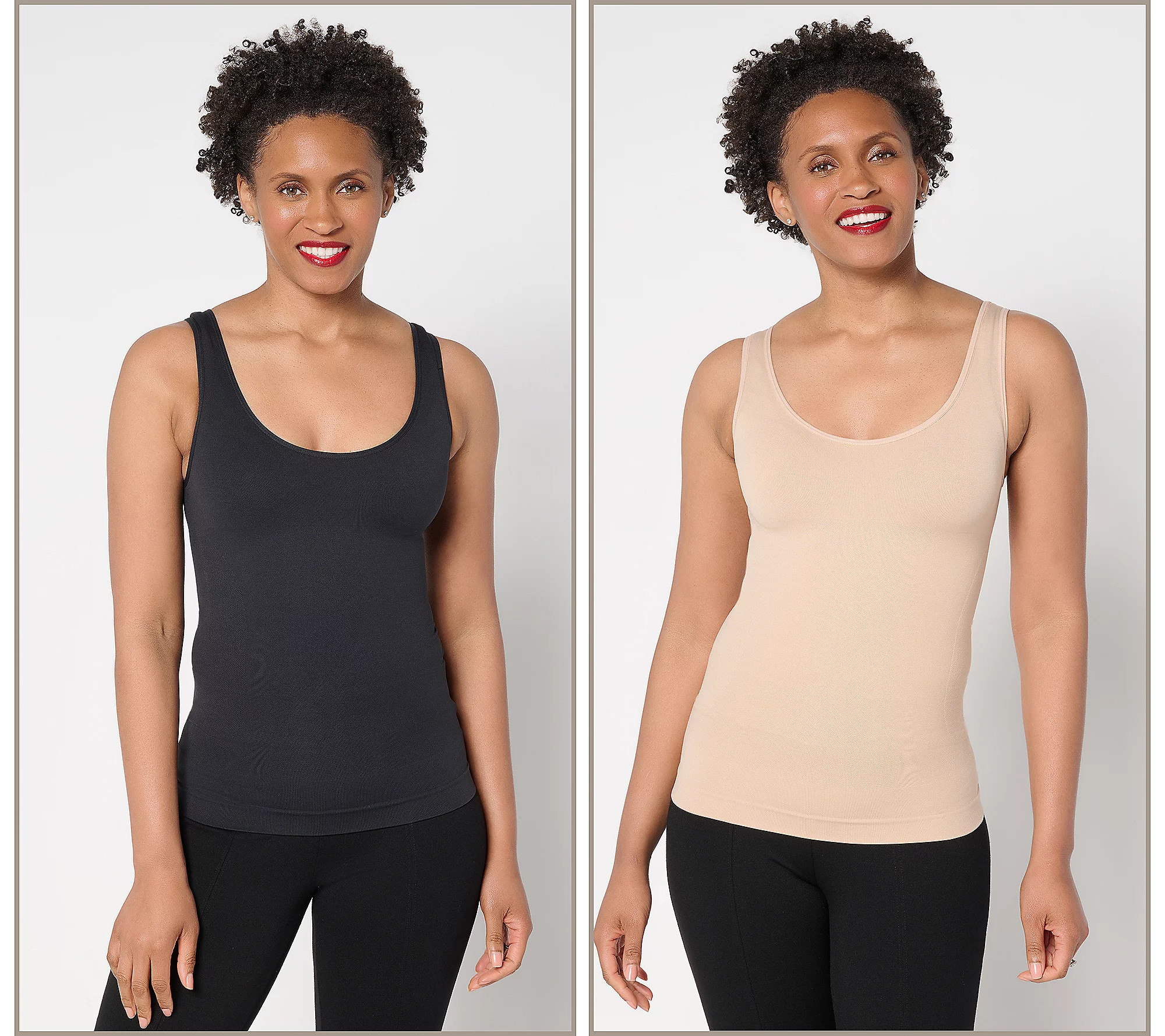 Shapermint Essentials All Day Everyday Shaping Tank Set of 2 | QVC