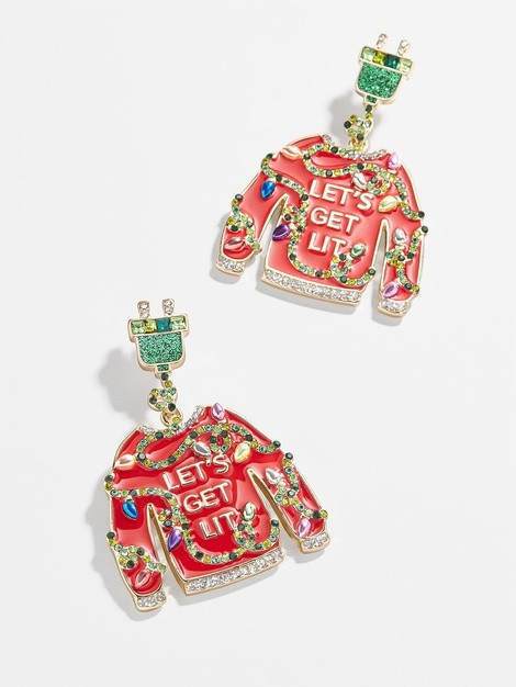 Ugly Christmas Sweater Earrings | BaubleBar (US)