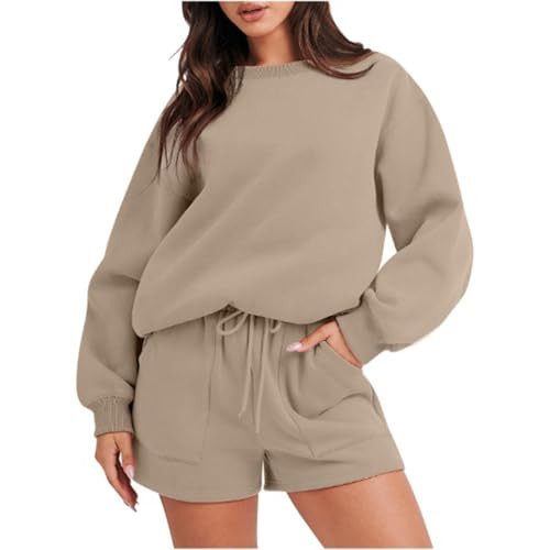 Sweatsuits Women 2 Piece Outfit,Short Sets for Women,Womens Sets 2 Piece Outfits,Fall Sports Must Haves for Moms,Conjuntos De 2 Piezas para Mujer Casual 01-Camel | Amazon (US)