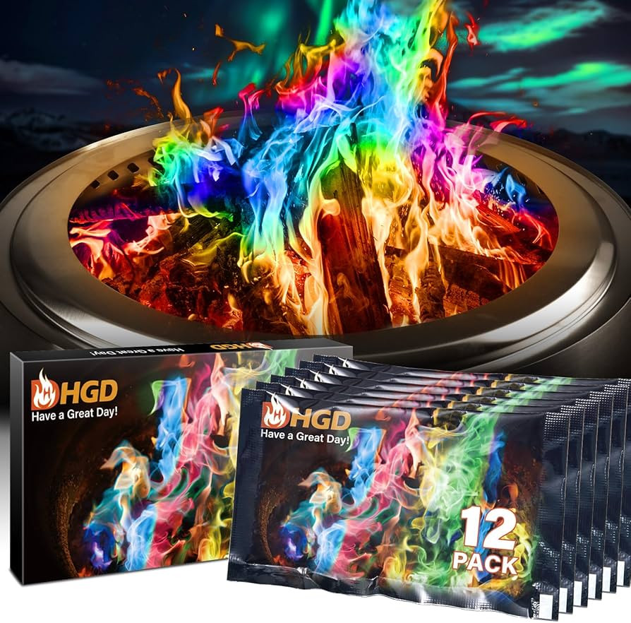 HGD (12 Pack) Magic Campfire Fire Color Changing Packets for Fire Pit, Indoor/Outdoor Fireplace, ... | Amazon (US)
