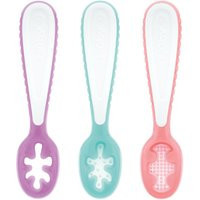 3-Stage Silicone Dipping Spoons | Purple / Aqua / Pink | Nuby (US)