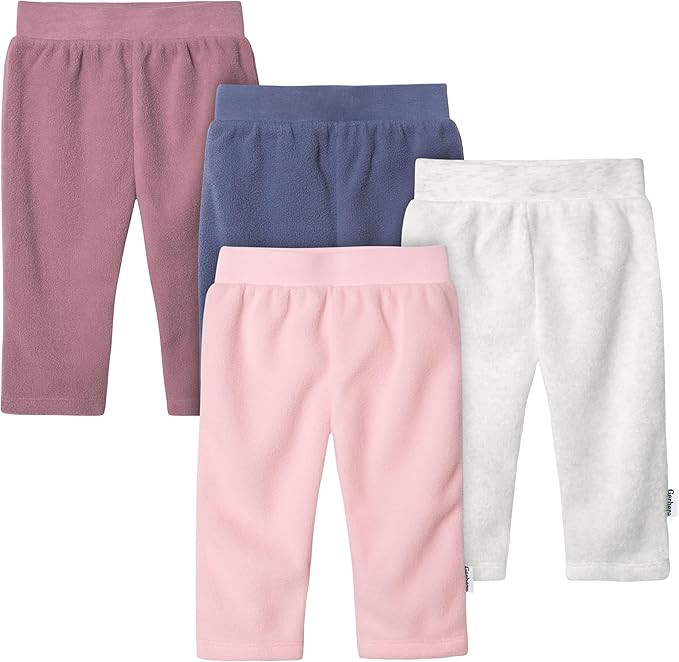 Gerber Baby Girls’ 4-Pack Microfleece Pants | Amazon (US)