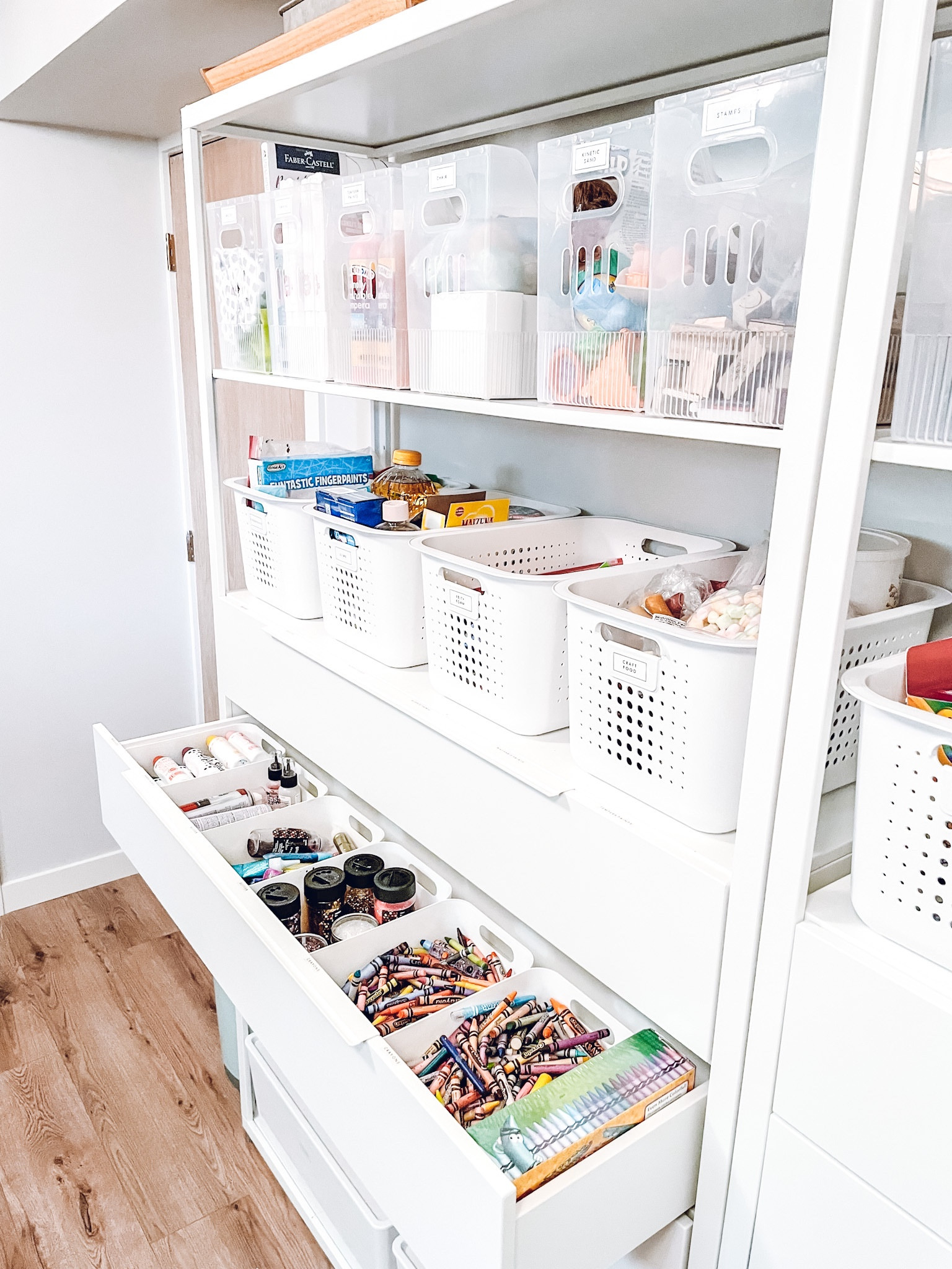 Arts + crafts organization. The Container Store Multi-Purpose bin and Plastic Storage bin. SmartStore Nordic basket✨

#LTKkids #LTKfamily #LTKhome