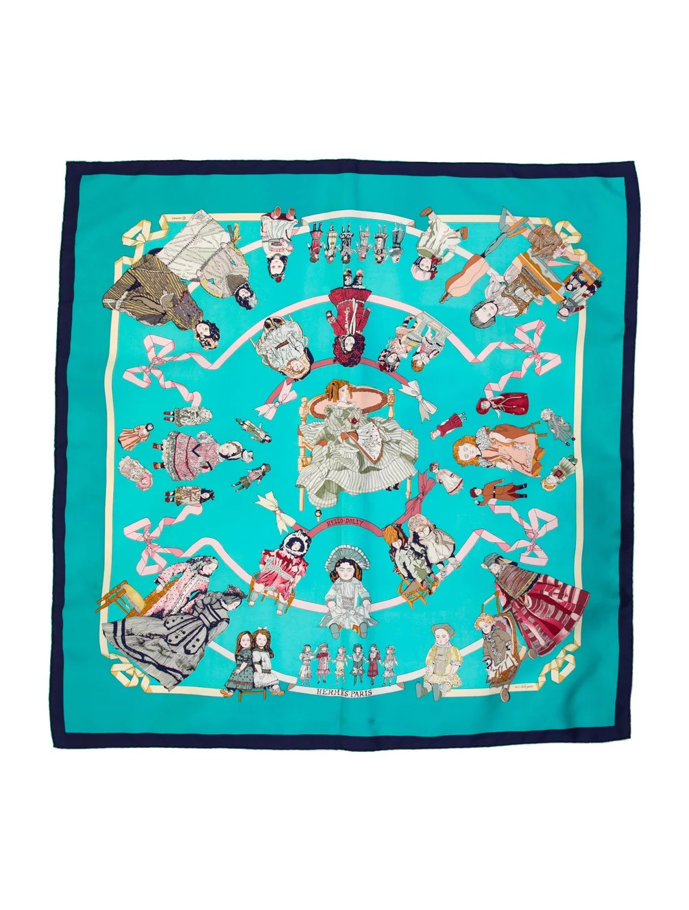Hermès Hello Dolly Silk Scarf - Blue Scarves and Shawls, Accessories - HER832777 | The RealReal | The RealReal