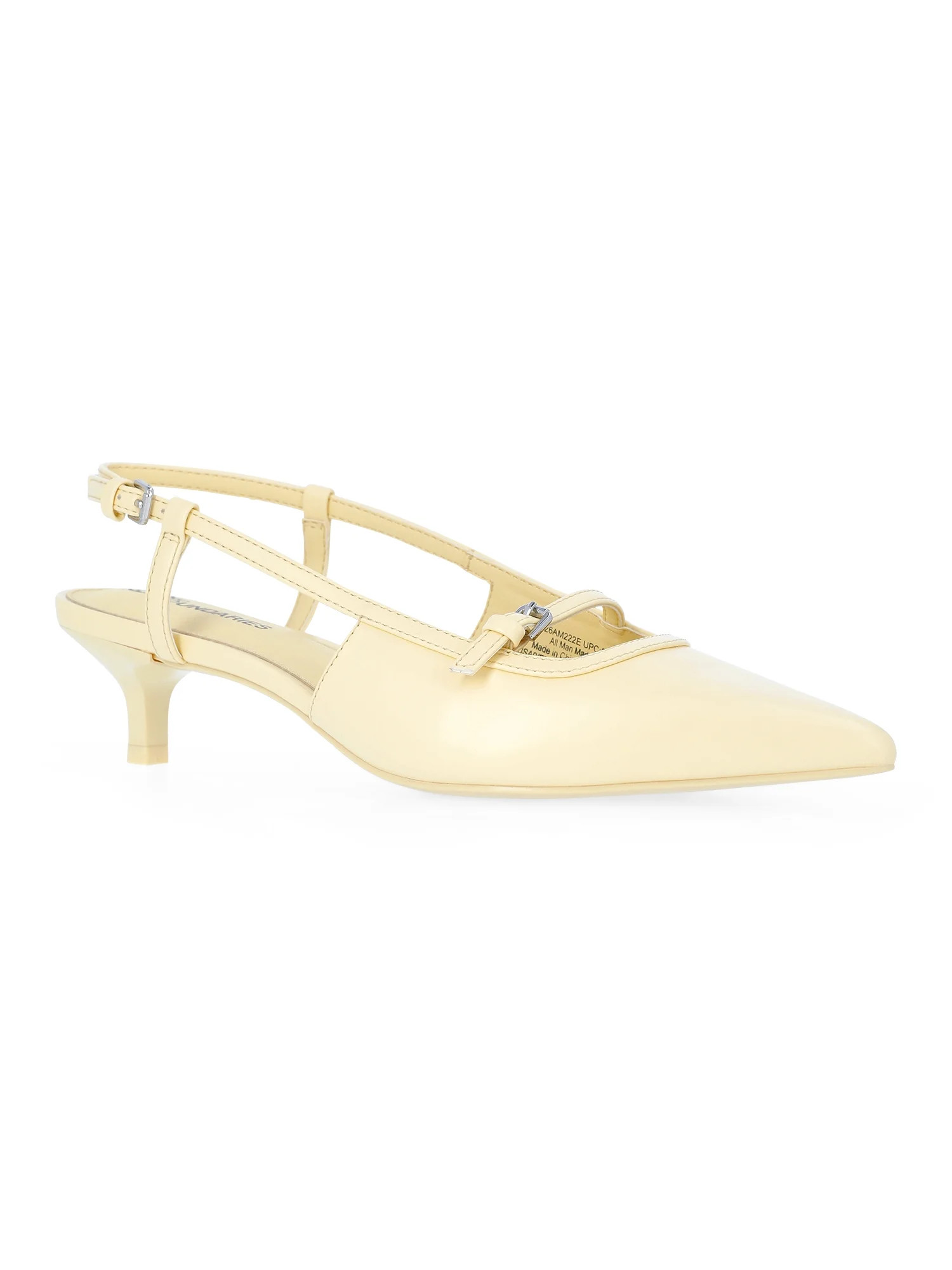 No Boundaries Kitten Heel Slingbacks, Women's | Walmart (US)