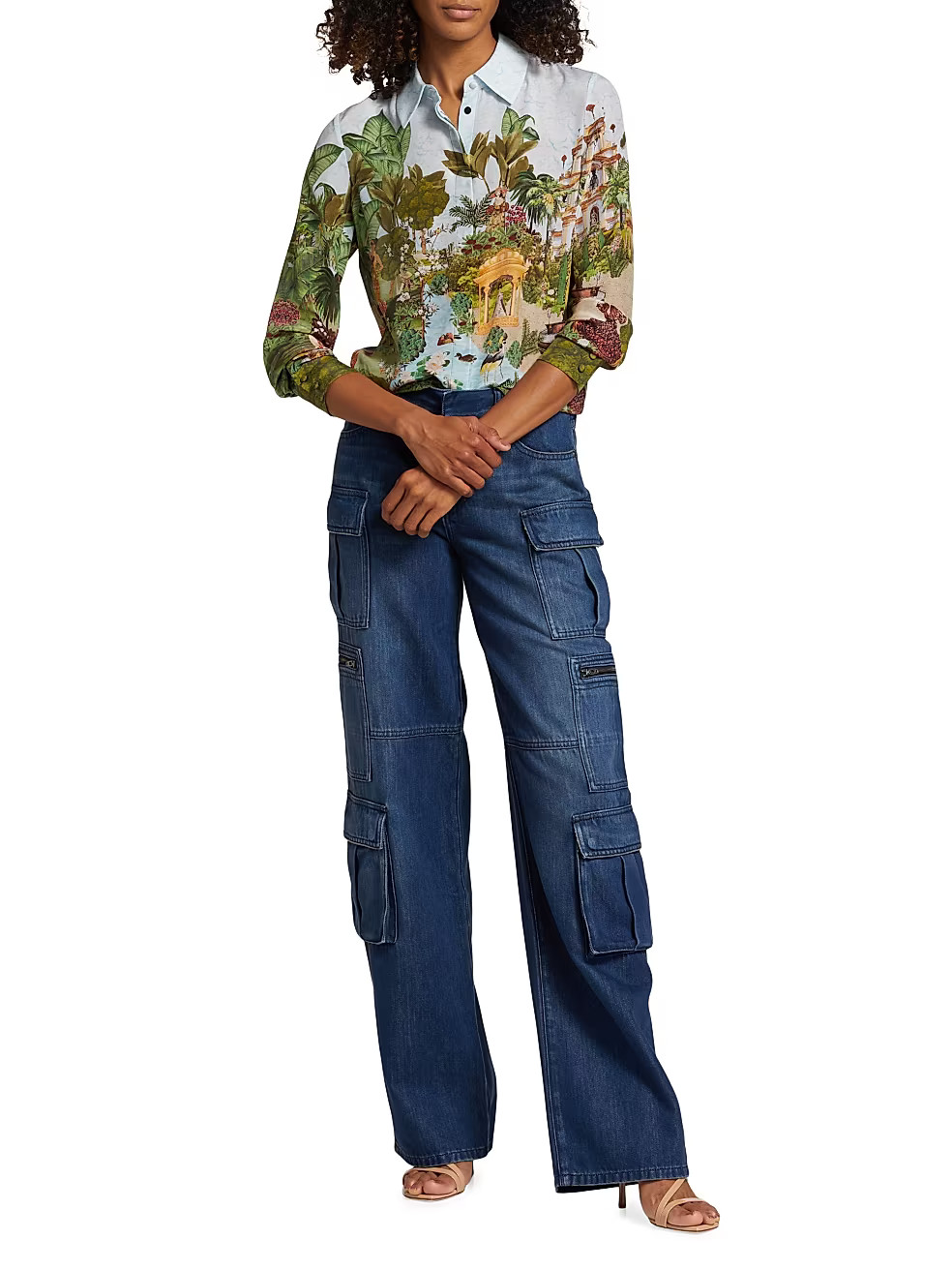 Cay Baggy Denim Cargo Jeans | Saks Fifth Avenue